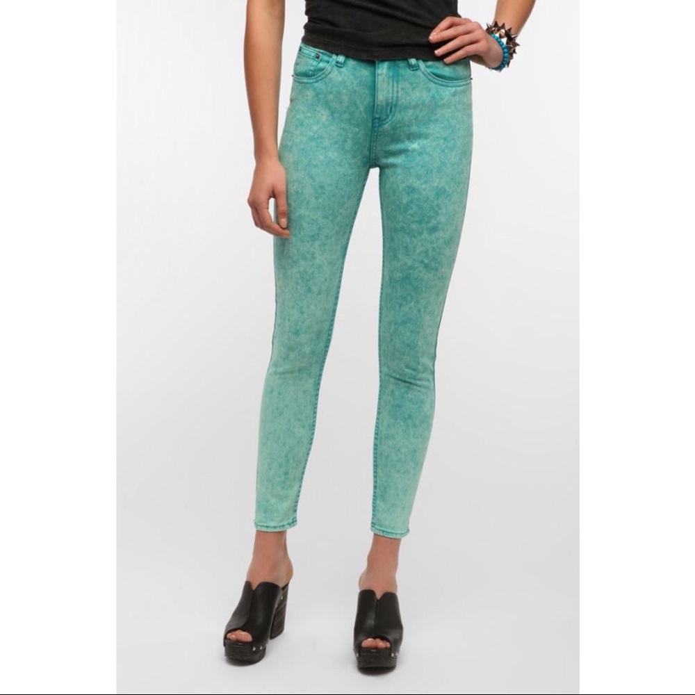Ziggy Denim Acid Wash Mid-Rise Skinny Jeans